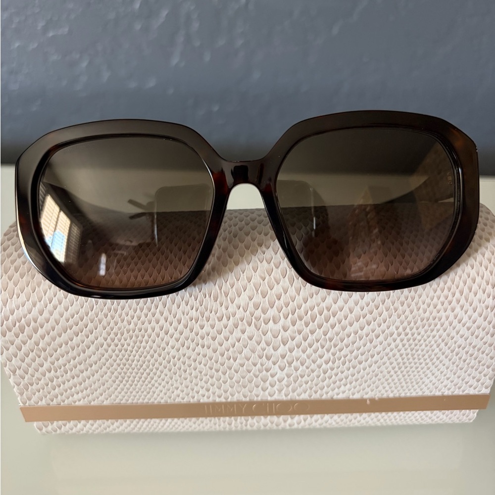 JIMMY CHOO - “Karly” Sunglasses, Color - Havana